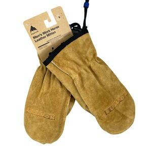 Burton Mens Work Horse Leather Mittens Size S Tan New With Tags